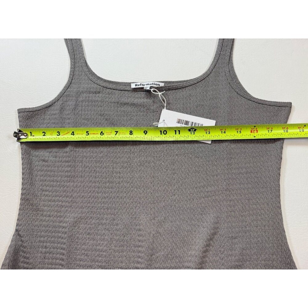 NWT Reformation Gray XL Claramae Maxi Sleeveless Dress Deadstock (bin AA220) - Picture 5 of 8